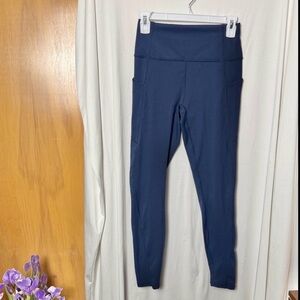 Fabletics Navy Oasis PureLuxe High-Waisted 7/8 Leggings Size Medium